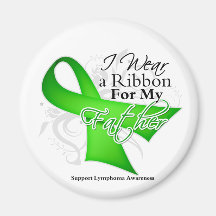 Father Lime Green Ribbon - Lymphoma Magnet