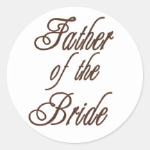 Father of Bride Classy Browns Sticker