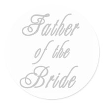 Father of Bride Classy Grays stickers