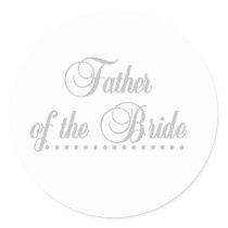 Father of Bride Gray Elegance stickers