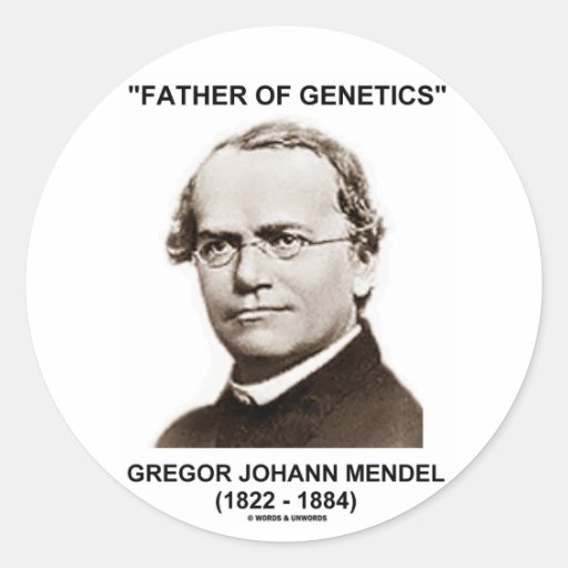 Father Of Genetics Gregor Johann Mendel Sticker