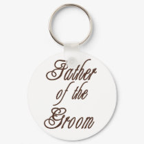 Father of Groom Classy Browns keychains