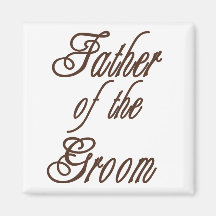 Father of Groom Classy Browns Refrigerator Magnets