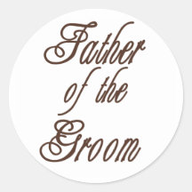 Father of Groom Classy Browns Sticker