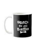 Father of Groom White on Black Coffee Mugs
