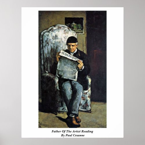 Father Of The Artist Reading By Paul Cezanne Posters