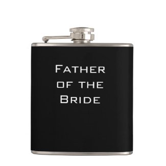 Father of the Bride Black Flask