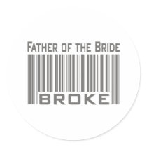 Father of the Bride Broke stickers