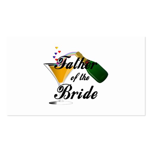 Father of the Bride Champagne Toast Business Card (front side)