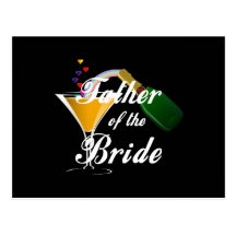 Father of the Bride Champagne Toast Post Card