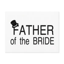 Father Of The Bride Top Hat Postcard