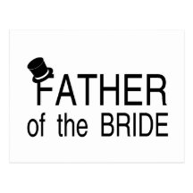 Father Of The Bride Top Hat Postcard