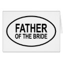 Father Of The Bride Wedding Oval cards