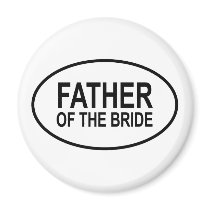 Father of the Bride Wedding Oval magnets