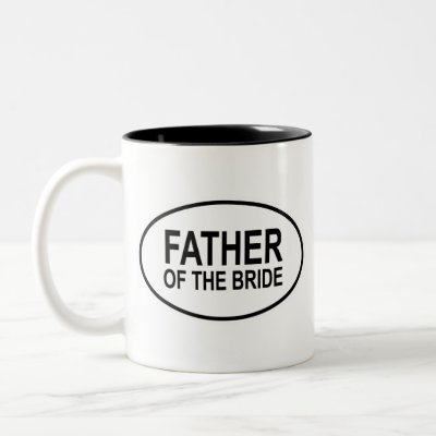 Father of the Bride Wedding Oval Coffee Mugs