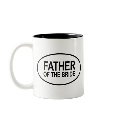 Father of the Bride Wedding Oval Coffee Mugs