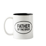 Father of the Bride Wedding Oval mugs