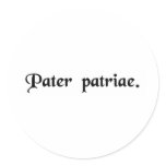 Father of the country. round stickers