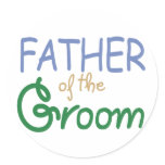 Father of the Groom Round Stickers