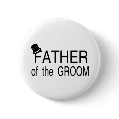 Father Of The Groom Top Hat Button