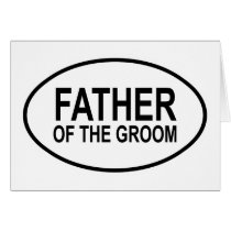Father of the Groom Wedding Oval cards
