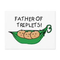 Father of Triplets Pod postcards