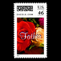 Father - Red Yellow Rose Postage stamps