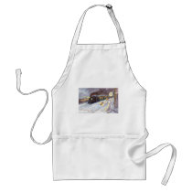 Father Time & Train Vintage New Year Aprons