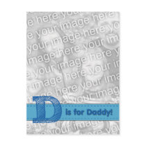 Fathers Day ADD YOUR PHOTO Sketchy D for Daddy Post Card