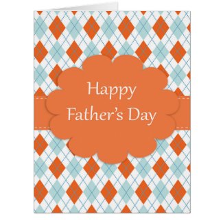 Father's Day Argyle Pattern Greeting Card
