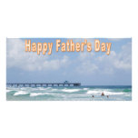 Father's Day at the Beach Personalized Photo Card