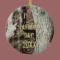 Father's Day Botanical Oak Tree (1st Father's Day) ornaments