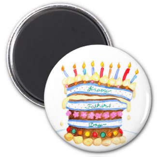 Father's Day Cake Magnet magnet