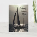 Father's Day Card - Beautiful Father's Day card with a silhouette of a sailboat in the sunset. Customize with your own text inside if you wish.