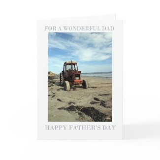 Father's Day Card - Beach Scenery Tractor card