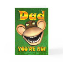 Father's Day Card cute Monkey face by moonlake Father's Day Card cute Monkey face
