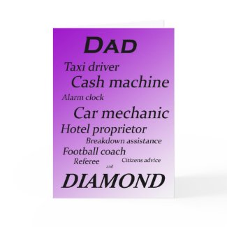 Father's Day card, diamond geezer card