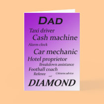 Father's Day card, diamond geezer