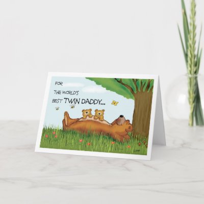 Father's Day card for Twin Dad - Best Twin Daddy