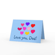 Father's Day Card from Children - Hearts 1