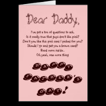 Father's Day Card Pink-Brown cards