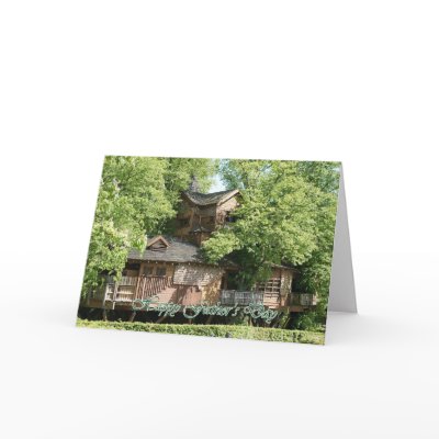 Father's day card with fairy tree house by moonlake