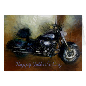 Father's Day card with Harley motorcycle