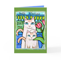 Father's Day Cat Greeting Card