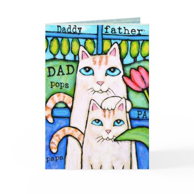 Father's Day Cat Greeting Card