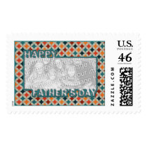 Fathers Day Cut Out ADD YOUR PHOTO Jewel Stars Postage Stamps