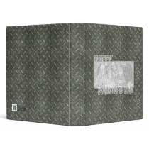 Fathers Day Cut Out ADD YOUR PHOTO Metal Grid Vinyl Binder - Binder