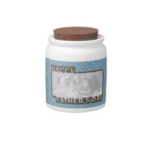 Fathers Day CutOut ADD YOUR PHOTO Polka Dot Father Candy Dishes