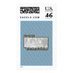 Fathers Day CutOut ADD YOUR PHOTO Polka Dot Father Postage Stamp