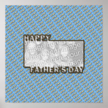Fathers Day CutOut ADD YOUR PHOTO Polka Dot Father Poster